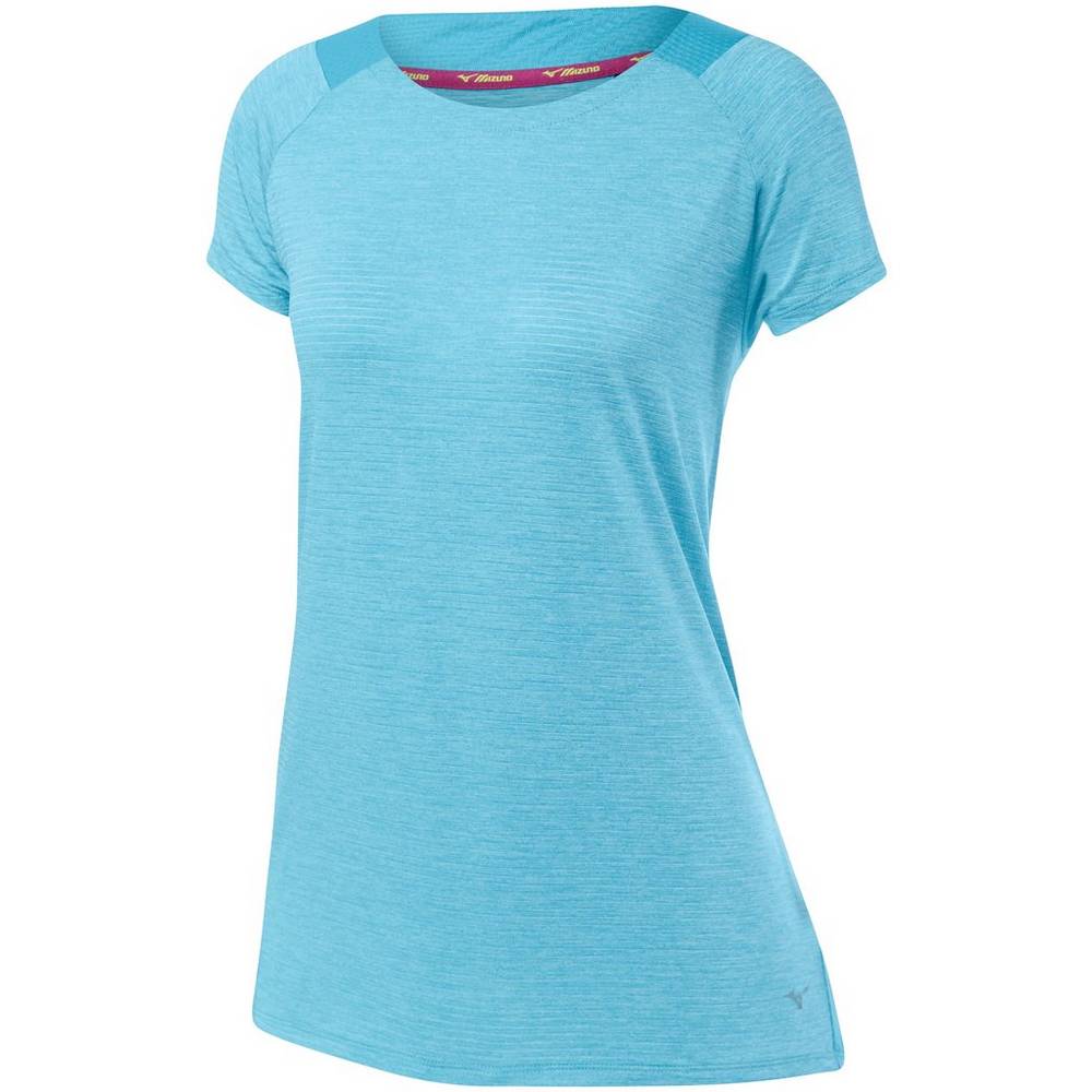 Camisetas Mizuno Lyra Mujer Azules Turquesa Outlet KSOQ-05217